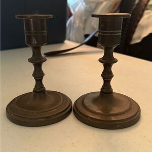 Vintage Brass Candlestick Holders Set of 2
